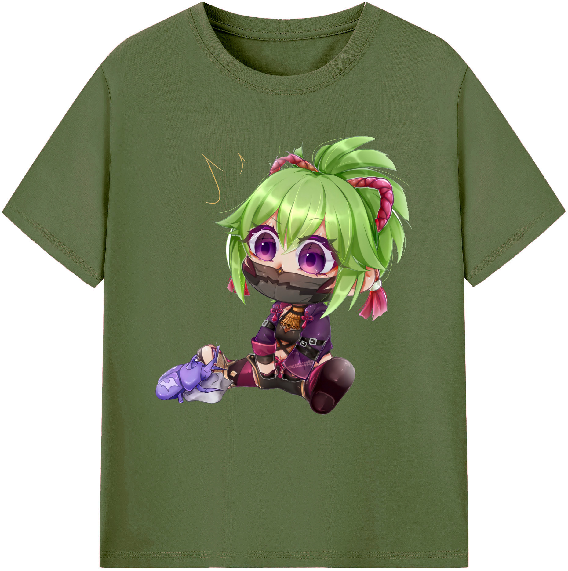 げんし神  久岐忍 くき しのぶ genshin Kuki Shinobu 綿100％半袖Tシャツ（フロントプリント）